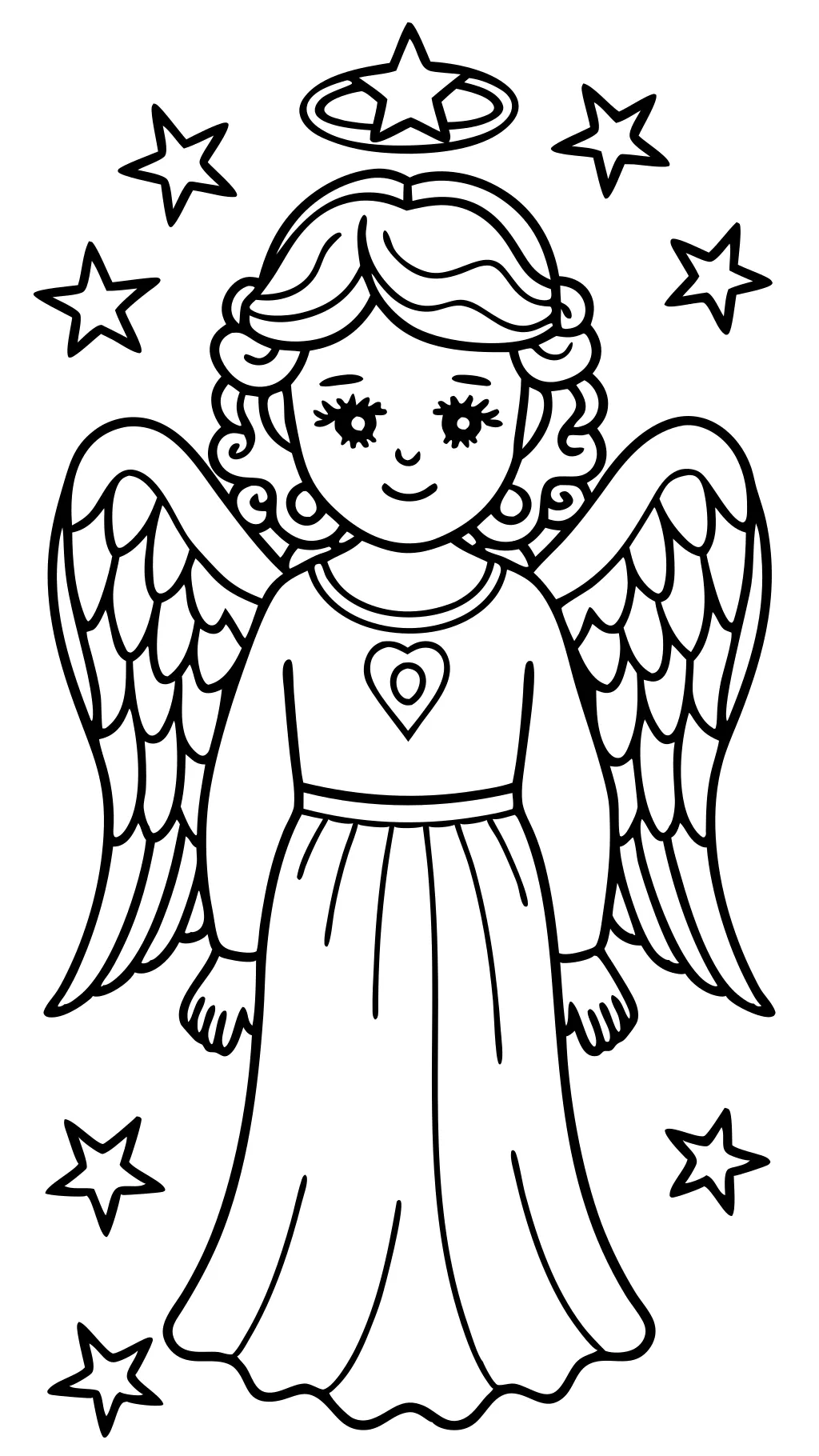 angel printable coloring pages